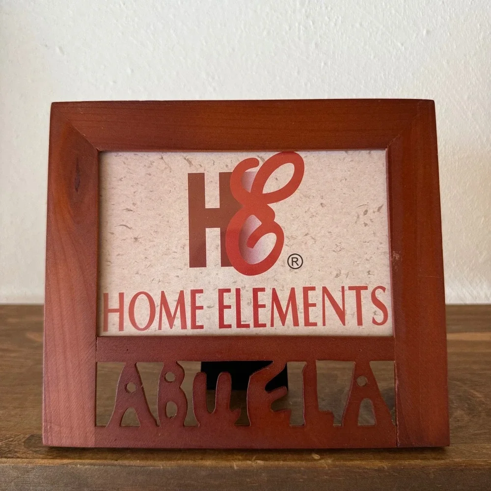 3pc Home Elements Mama Abuela Abuelo Wooden Picture Frames Family Photo Set